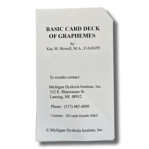 Basic Card Deck of Graphemes