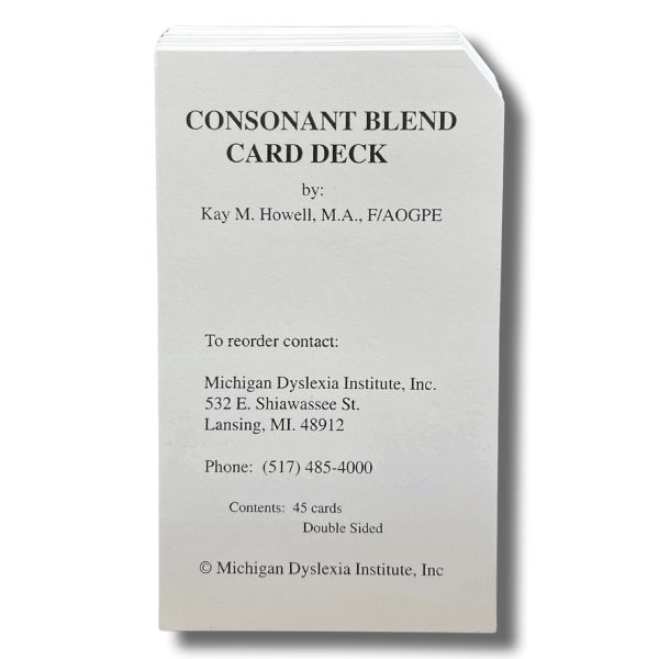 Consonant Blend Card Deck - cover